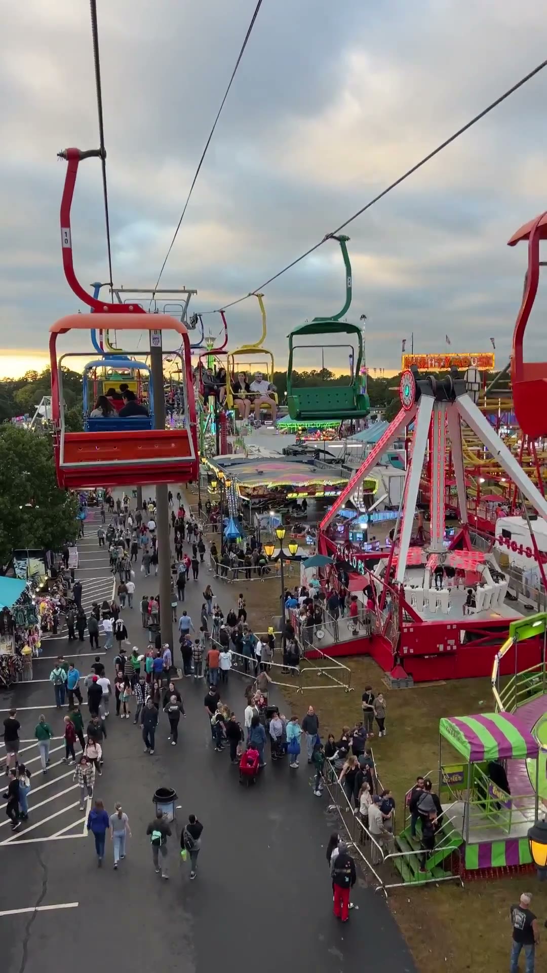 View from the sky ride over the NC State Fair